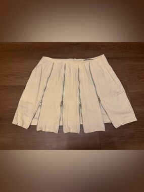 EGO Apricot Mini Skirt with Front Zippers